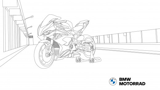 BMW Kleurplaat A4 S 1000 RR